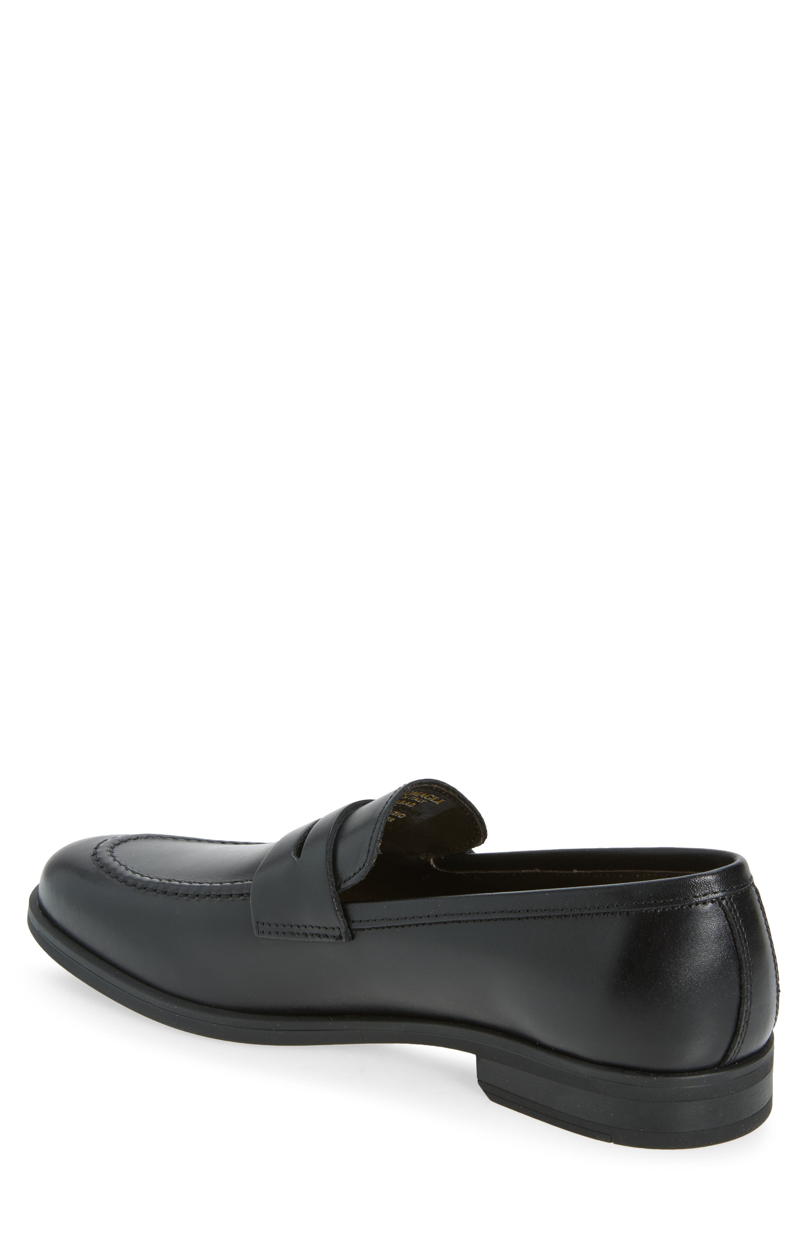 Fabrizio Leather Penny Loafer, Alternate, color, BLACK LEATHER