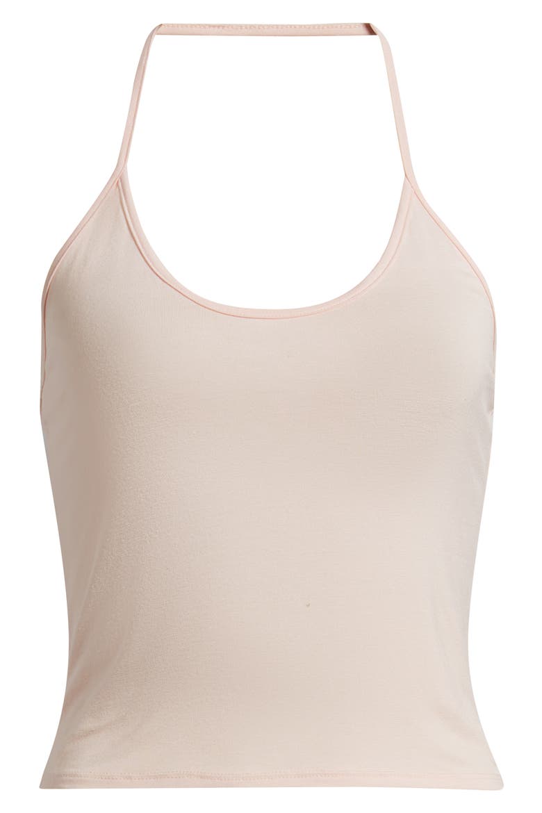 Mollie Knit Scoop Neck Halter Top, Alternate, color, BABY PINK