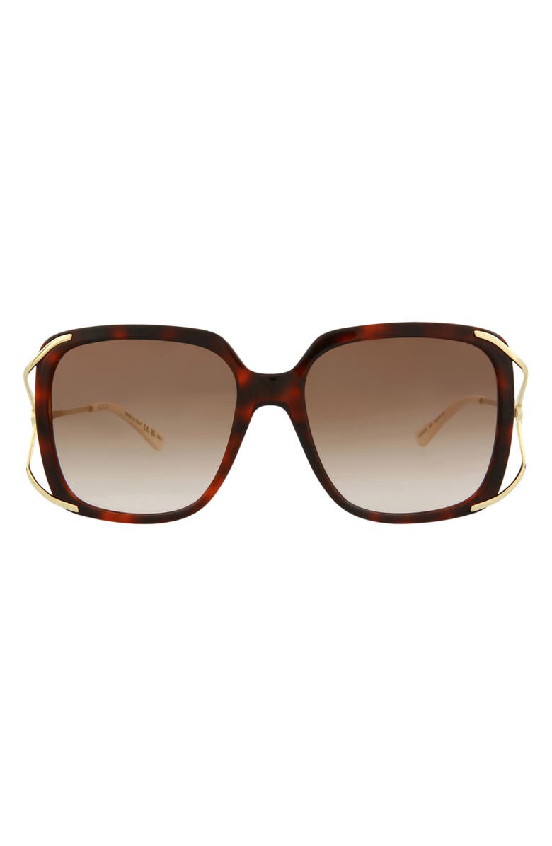 Gucci 56mm Oversize Square Sunglasses, Main, color, 