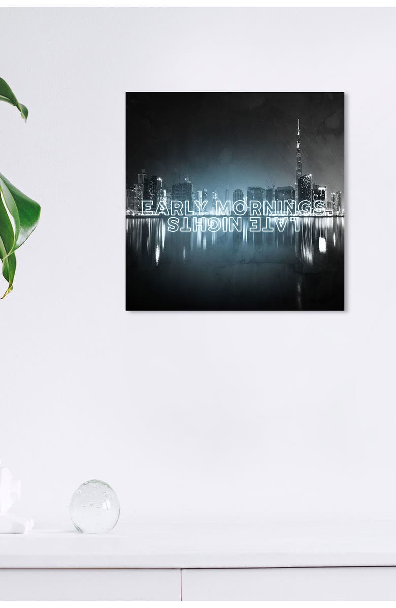 Wynwood Studio Early Morning Late Nights Black Wall Art, Main, color, 