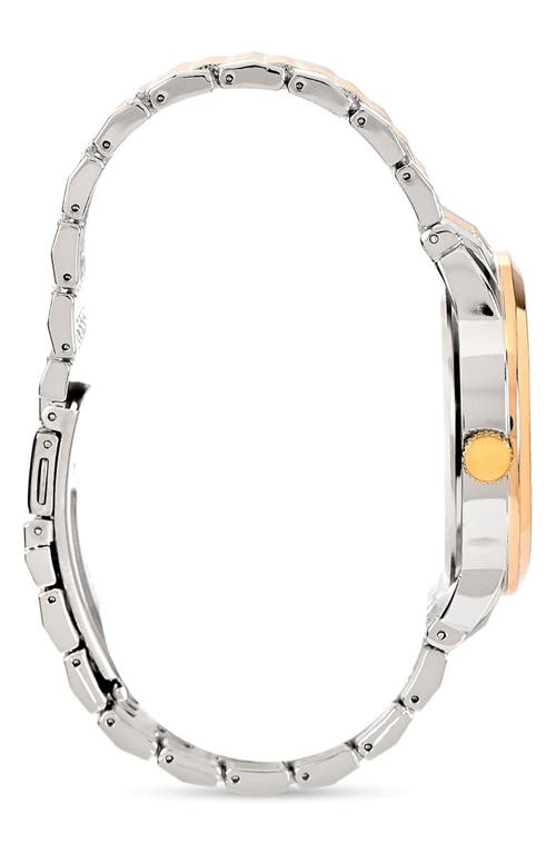 Jones New York Diamond Two-tone Bracelet Watch & Bracelet Set, 42mm In Silver