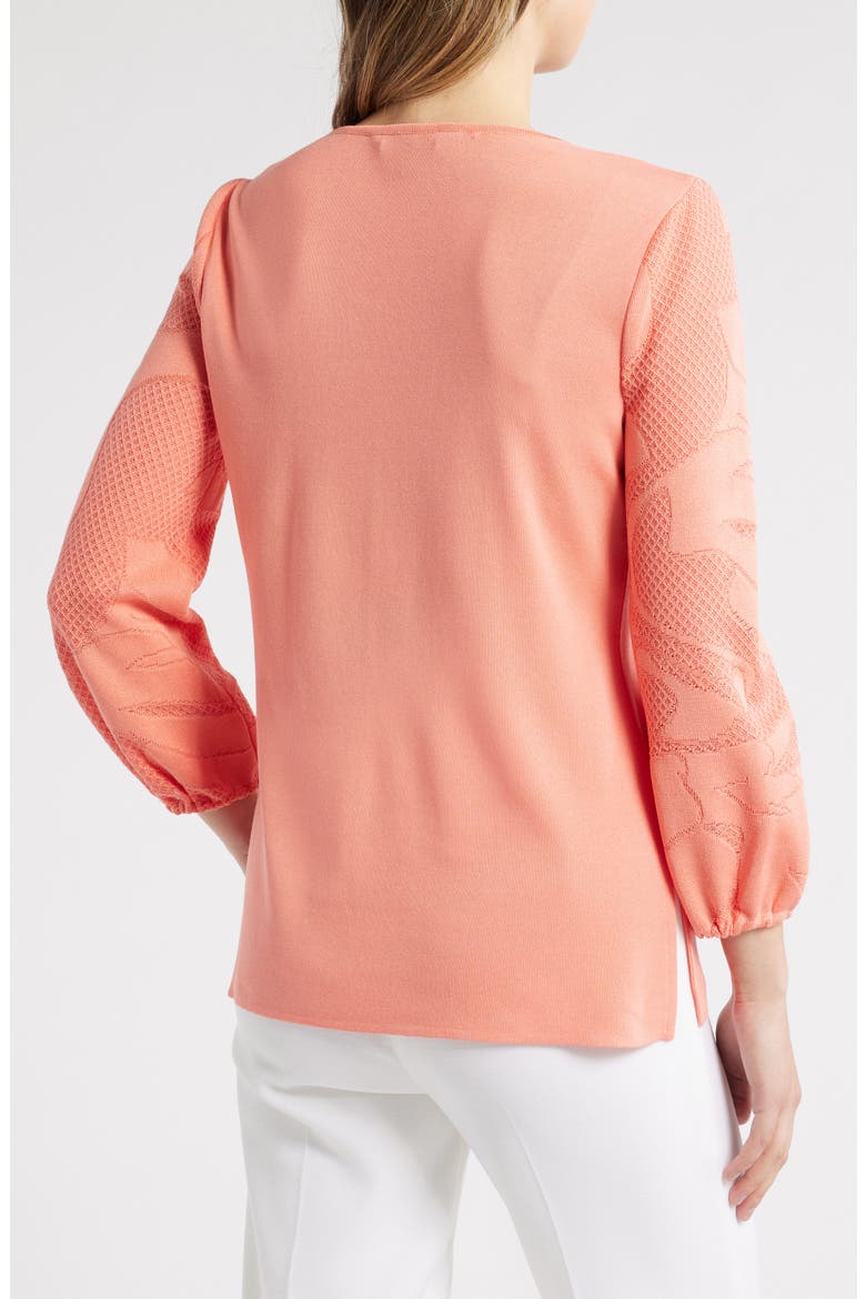Tonal Texture Detail Sweater, Alternate, color, ORANGE BURST