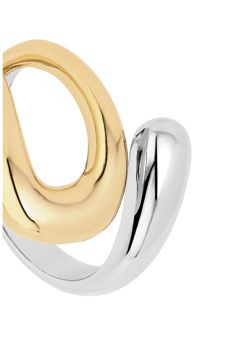 Modern Muse Two-Tone Bypass Open Ring, Alternate, color, SILVER