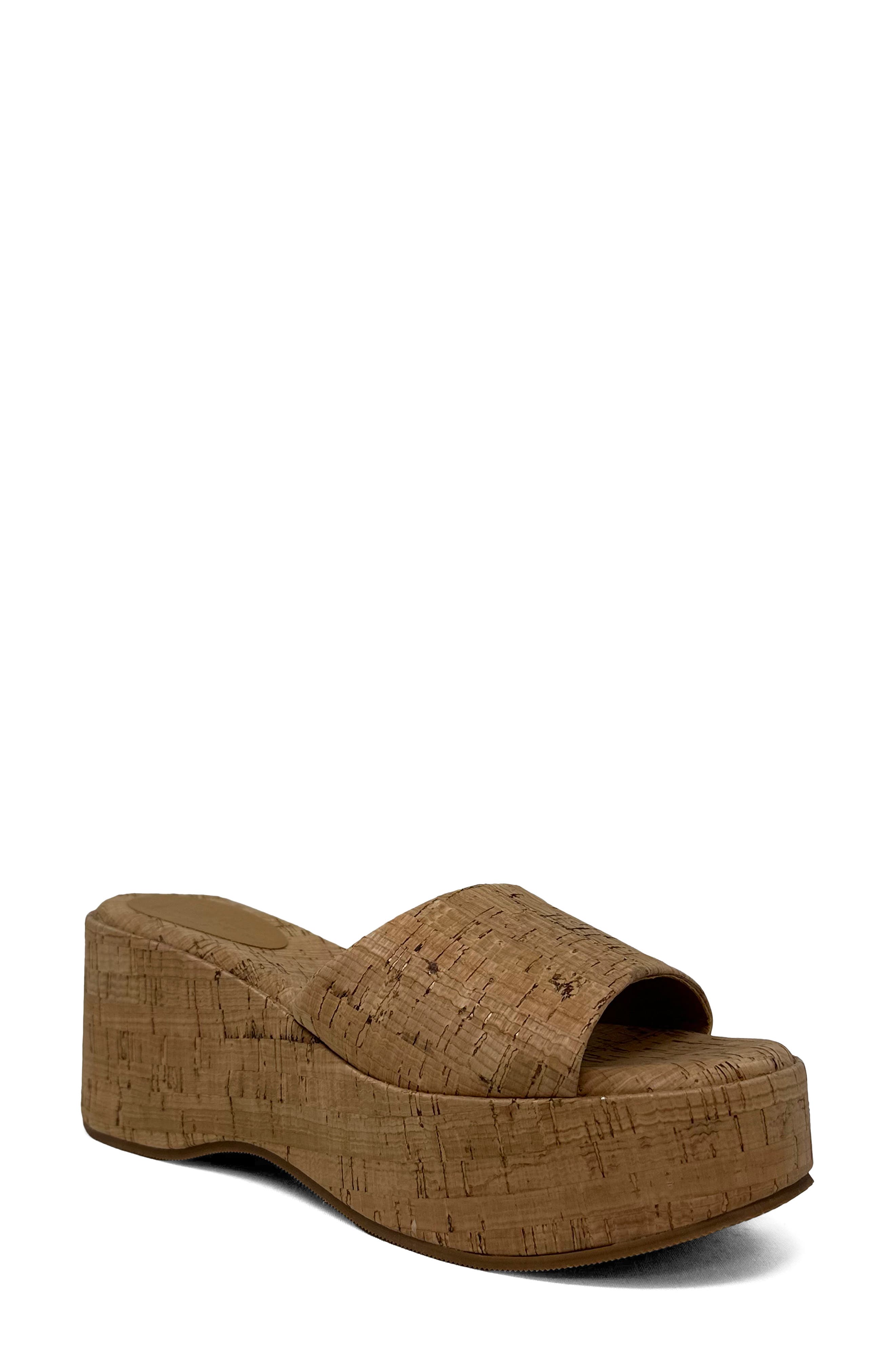 SHUSHOP Ivy Platform Slide Sandal, Main, color, Cork