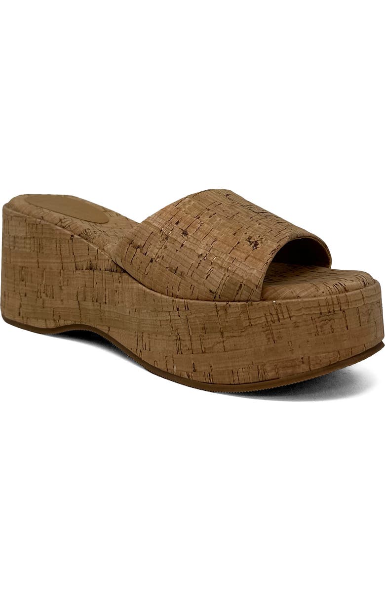 SHUSHOP Ivy Platform Slide Sandal, Main, color, Cork