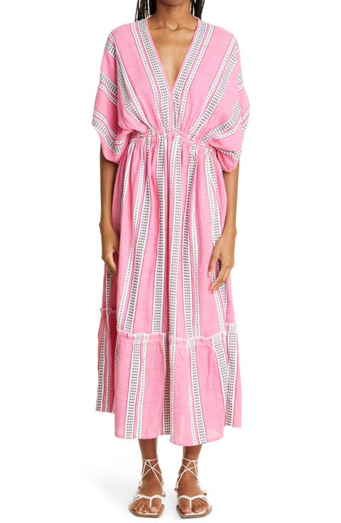 Amira Stripe Cotton Blend Cover-Up Dress (Nordstrom Exclusive)