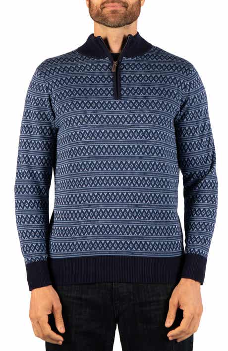Fair Isle Quarter Zip Sweater