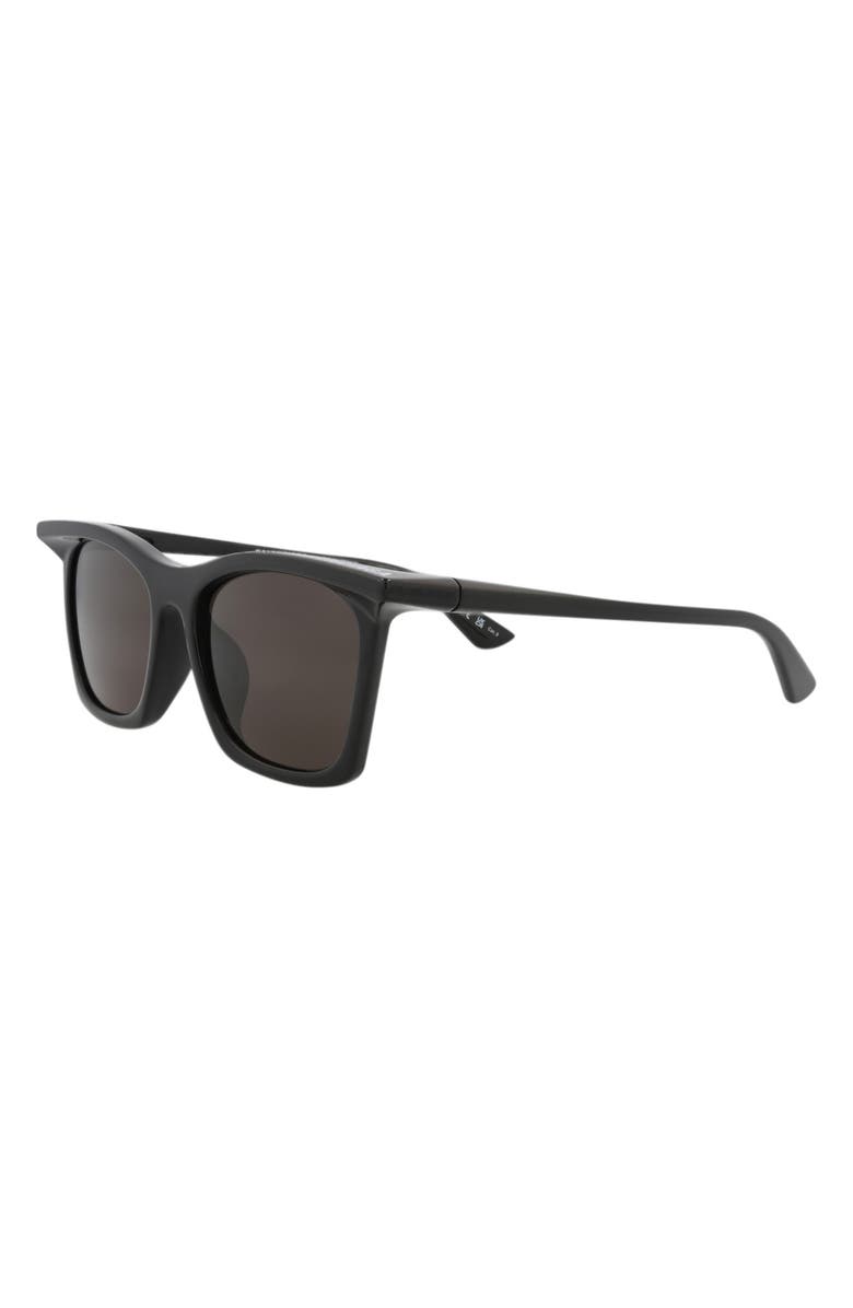 Balenciaga Core 54mm Square Sunglasses, Alternate, color, Black Black Grey