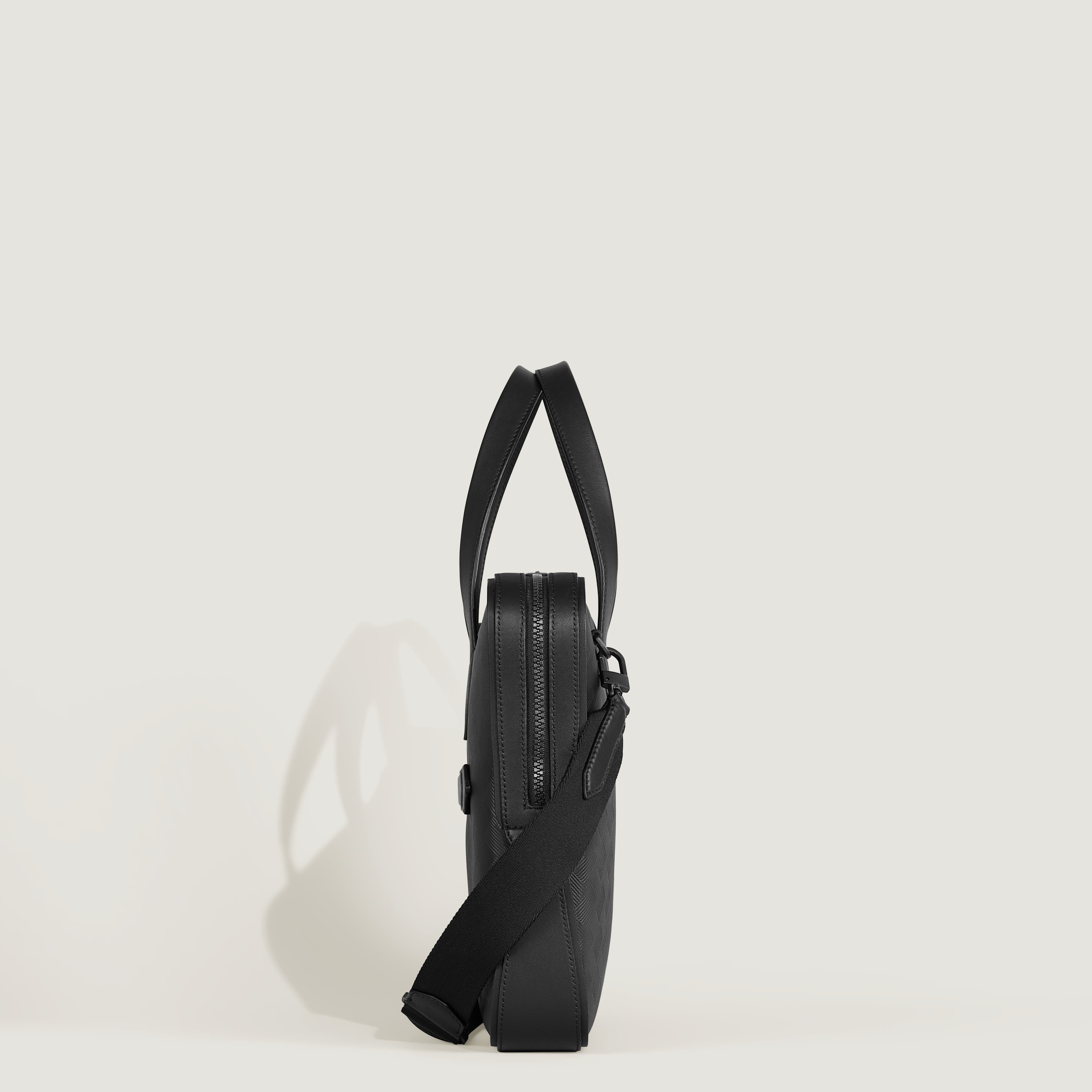 Extreme Leather Thin Briefcase, Alternate, color, BLACK