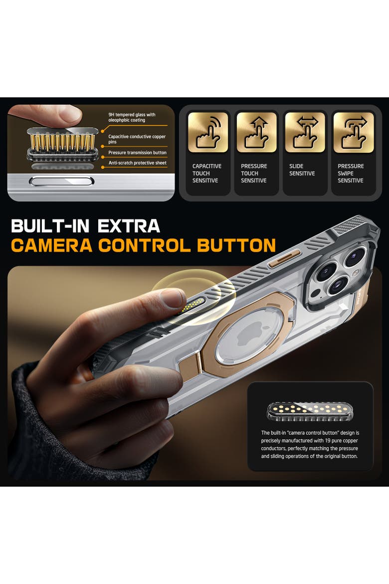 iPhone 16 Pro Max 6.9 inch UB Grip MagSafe Camera Control Button Phone Case, Alternate, color, Desert/Gold