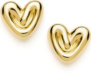 Missoma Puffy Heart Stud Earrings