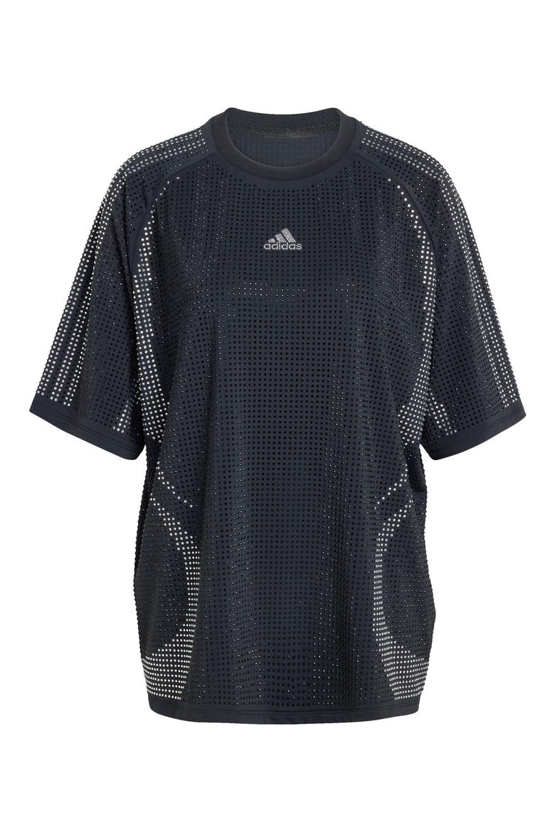 Teamgeist Oversize Rhinestone T-Shirt, Alternate, color, BLACK