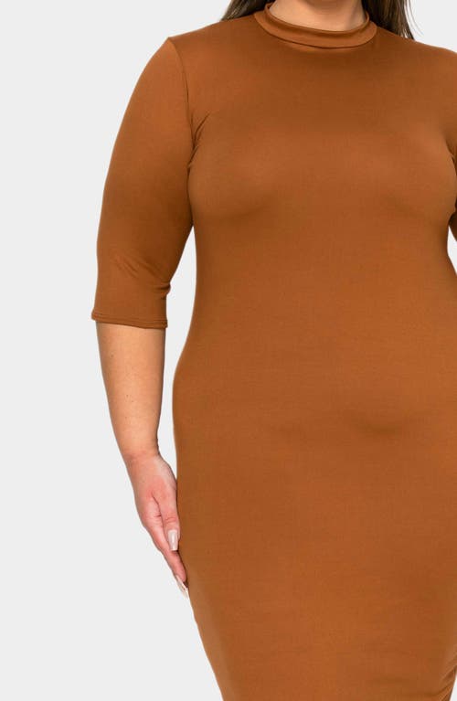 L I V D Mona Midi Dress In Cognac