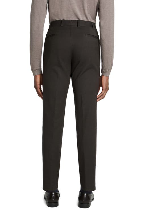 Jack Victor Palmer Stretch Cotton & Wool Pants In Brown