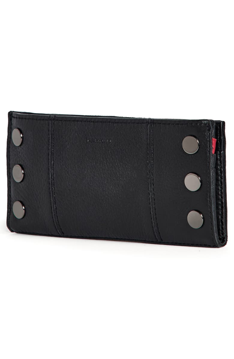 HAMMITT 110 North Leather Wallet, Alternate, color, Black/ Gunmetal