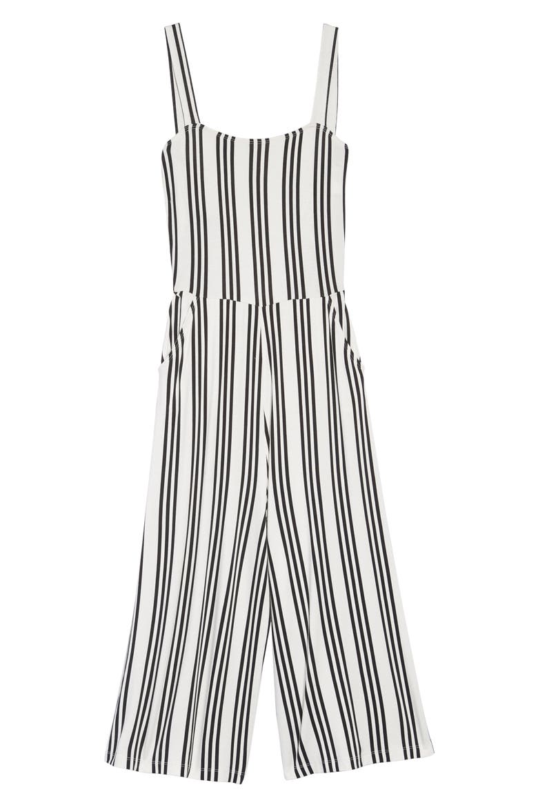 Kids' Got Your Back Jumpsuit, Main, color, BLACK- IVORY STRIPE