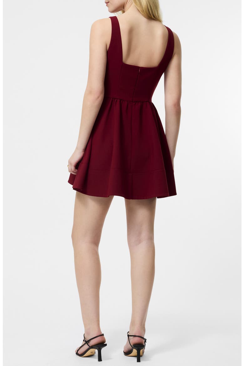 Azra Sleeveless Twill Minidress, Alternate, color, CABERNET
