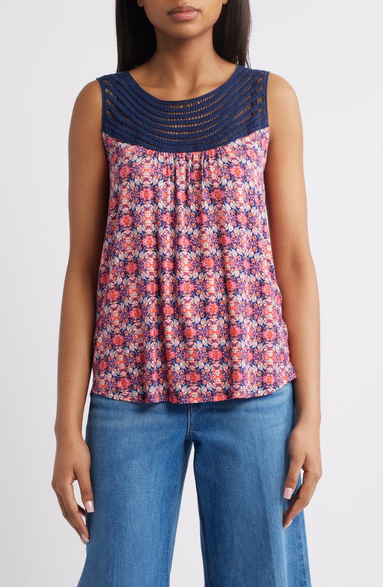 Loveappella Swing Tank Top, Main, color, Fuchsia Multi