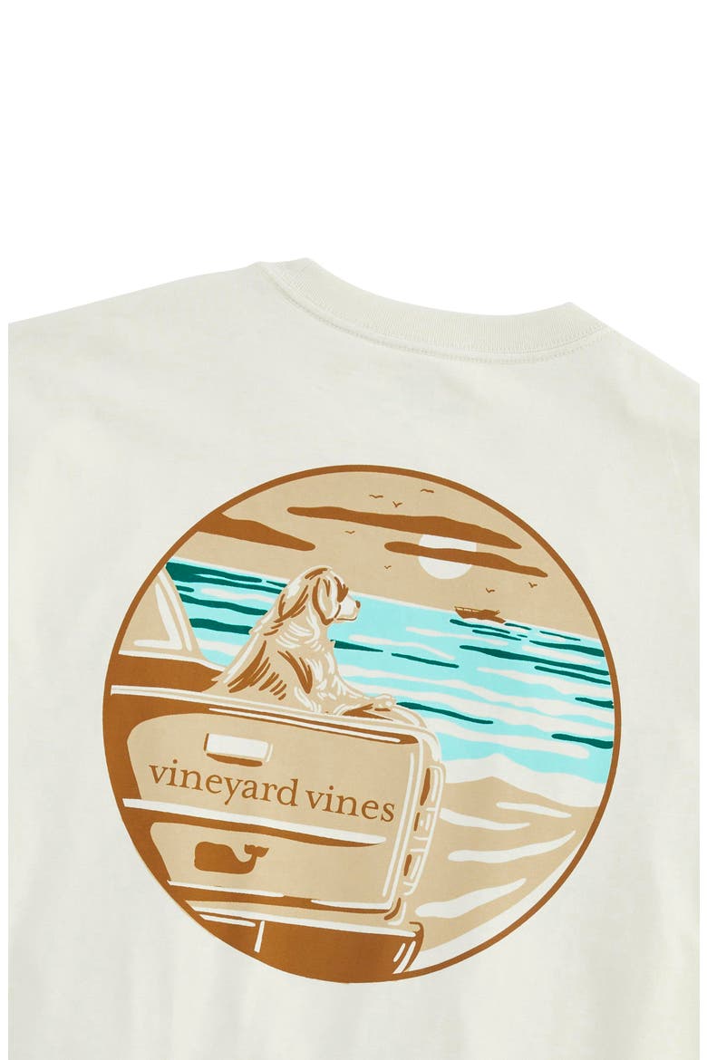 Beach Dog Cotton Graphic T-Shirt, Alternate, color, STONE