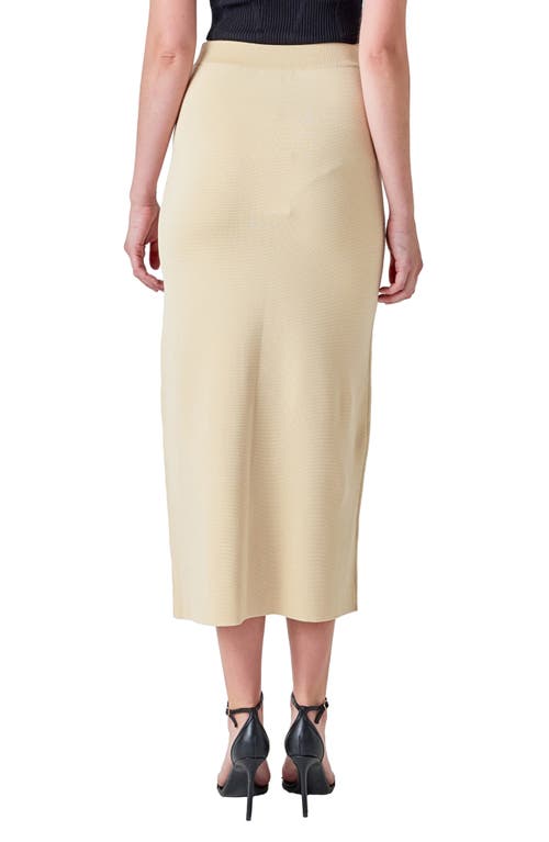 Endless Rose Knit Midi Skirt In Neutral