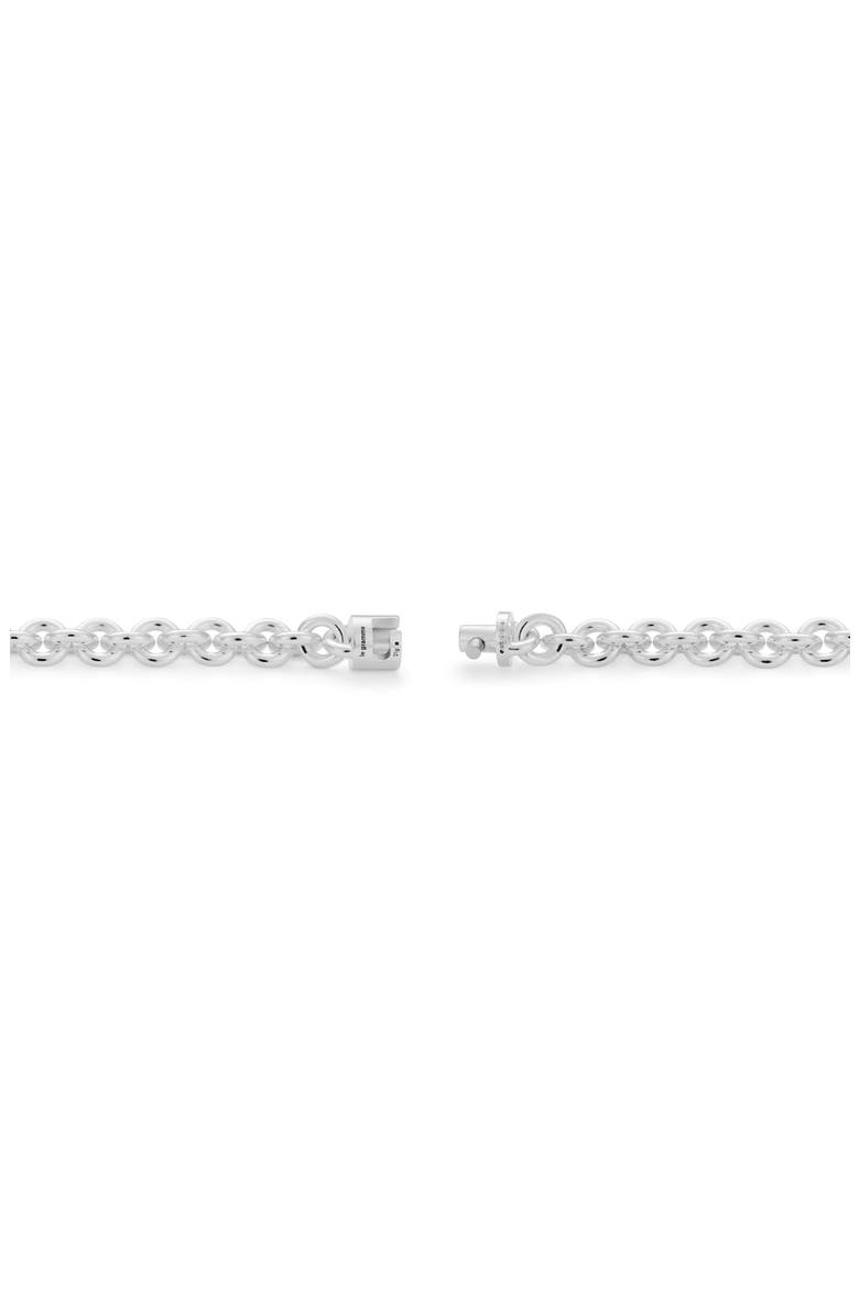 21G Polished Sterling Silver Entrelacs Chain Bracelet, Alternate, color, SILVER