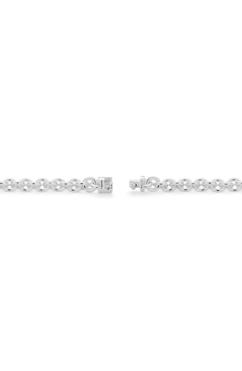 le gramme 21G Polished Sterling Silver Entrelacs Chain Bracelet, Alternate, color,
