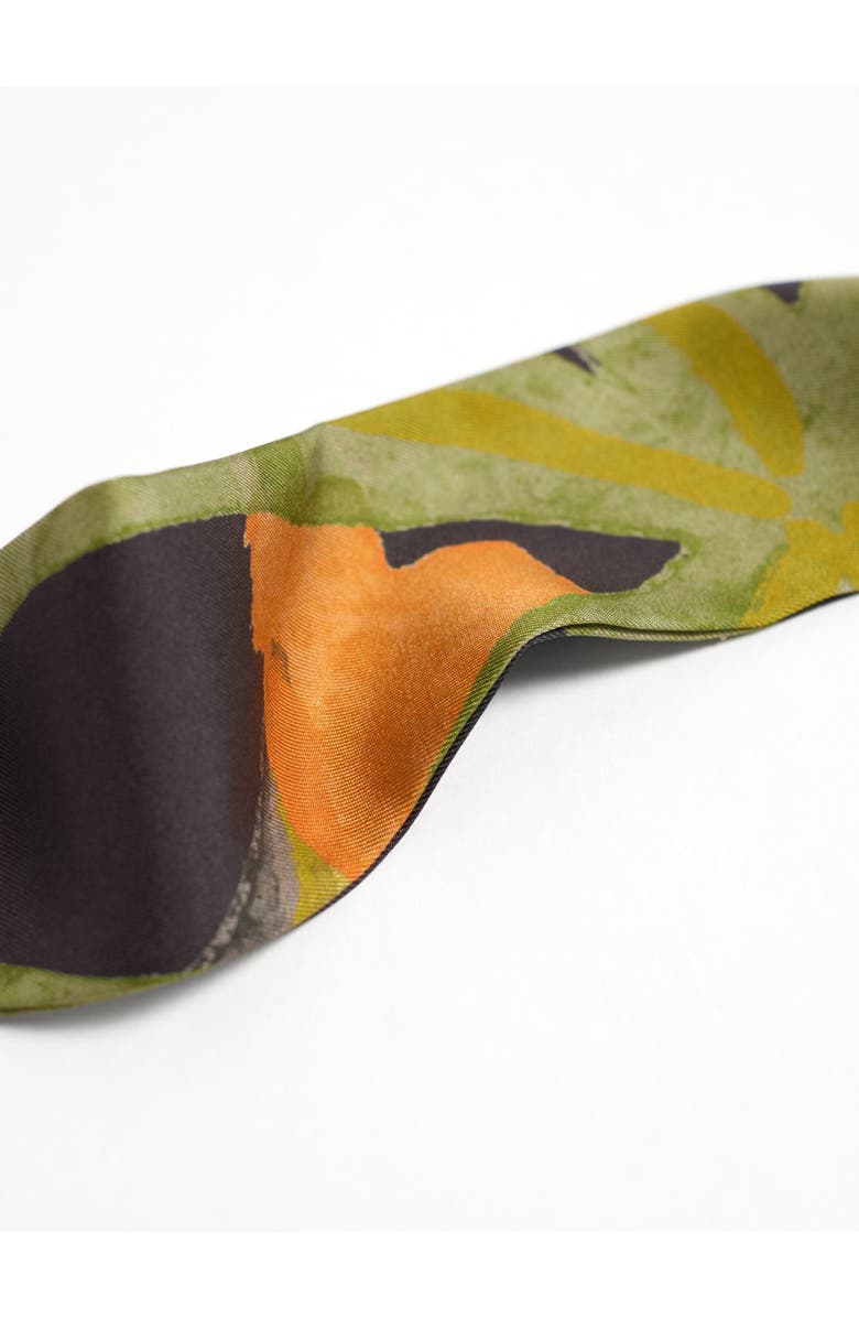 Lost Pattern "Ethereal Mirage" Silk Twill Skinny Scarf, Alternate, color, Dark Brown