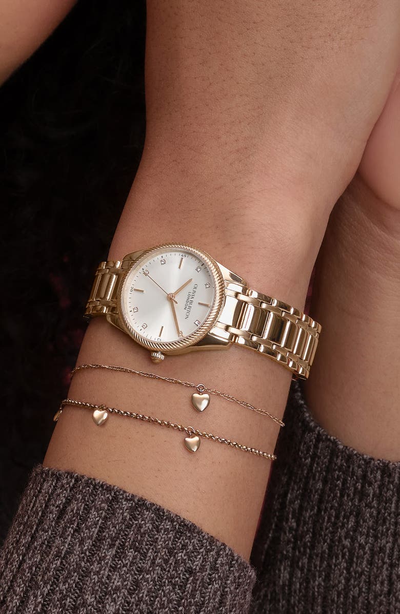 Olivia Burton Egerton Bracelet Watch, 28mm, Alternate, color, Pink/ Silver