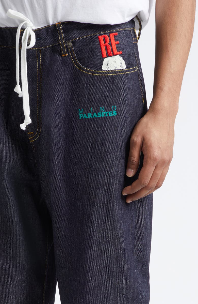 Undercover Embroidered Graphic Straight Leg Jeans, Alternate, color, Indigo