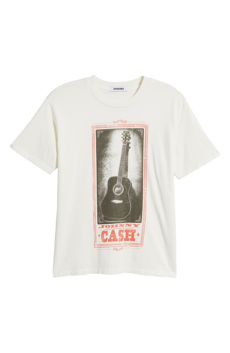Daydreamer Johnny Cash Cotton Graphic T-Shirt, Alternate, color, Vintage White