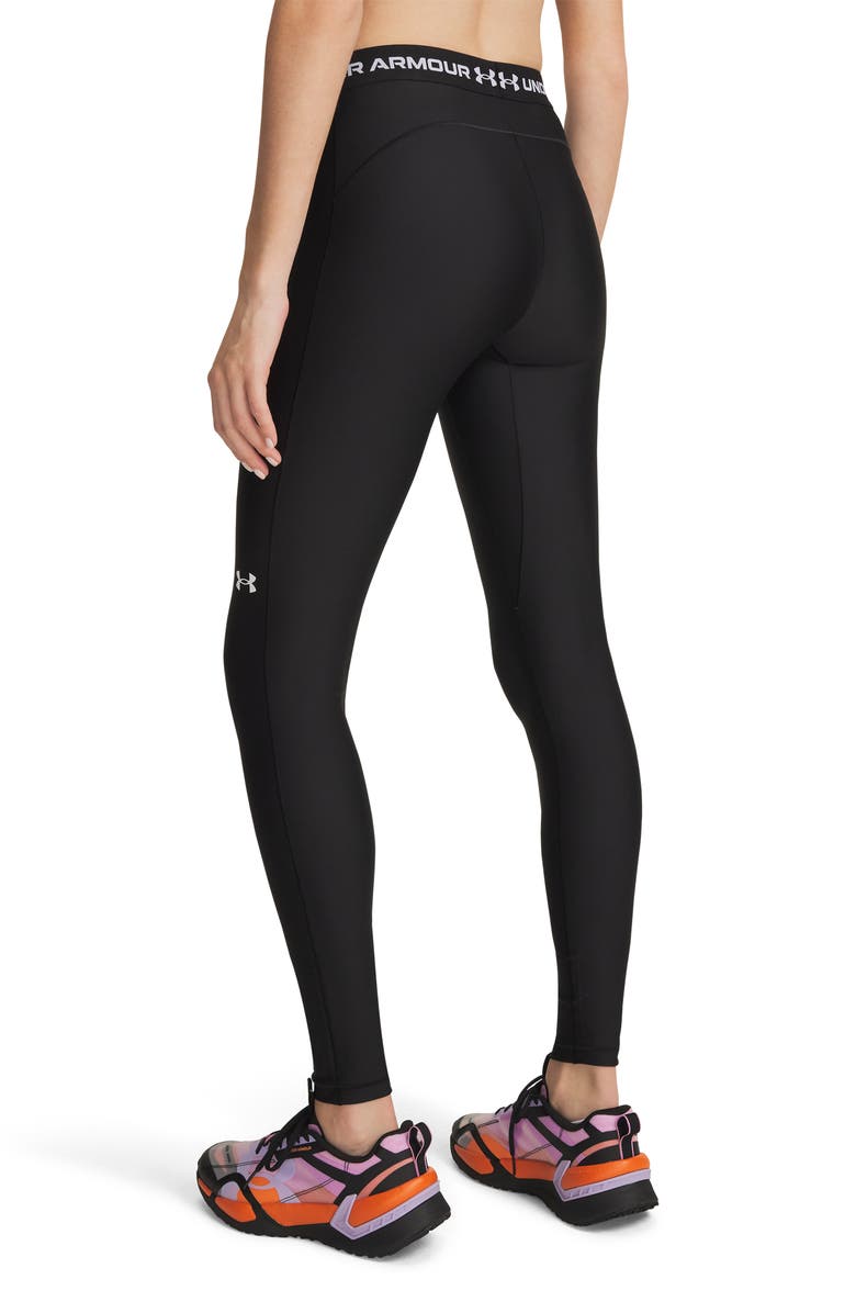 Under Armour HeatGear<sup>®</sup> Leggings, Alternate, color, Ultimate Black / / White