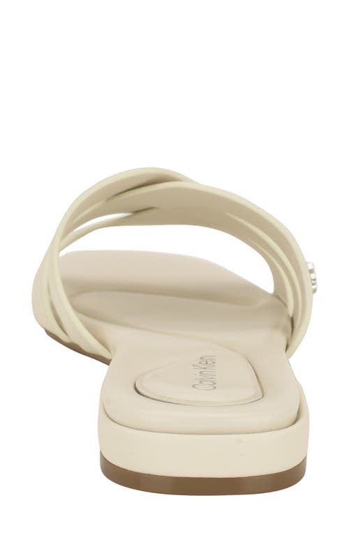 Calvin Klein Tisha Slide Sandal In White