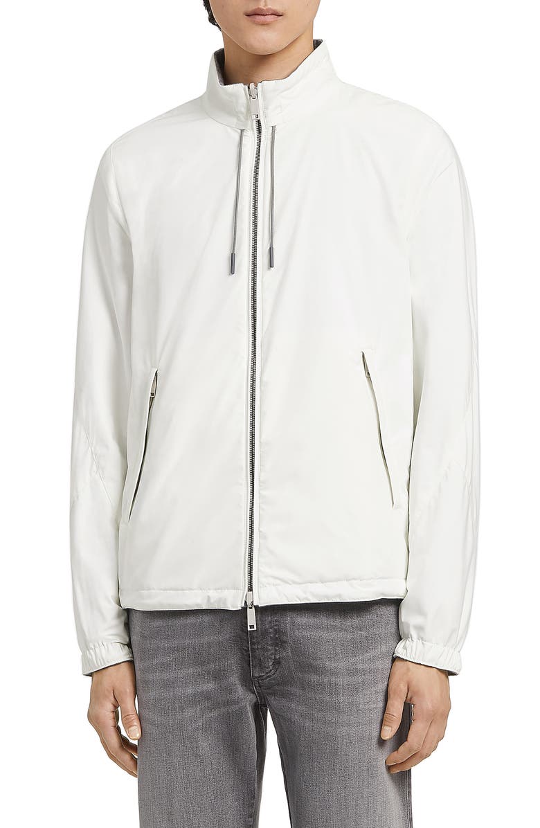 ZEGNA Zephyr Reversible Blouson Jacket, Main, color, White