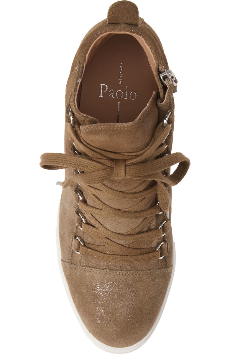 Linea Paolo Fenton Wedge Sneaker, Alternate, color, Taupe Suede