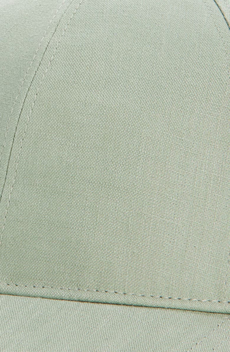 Nordstrom Linen Baseball Cap, Alternate, color, Green Iceberg