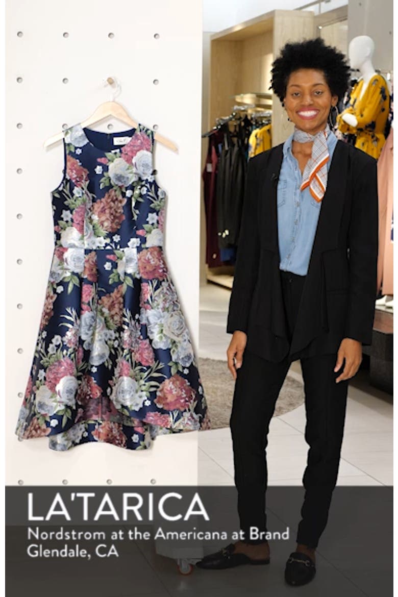 Floral Jacquard Fit & Flare Dress video