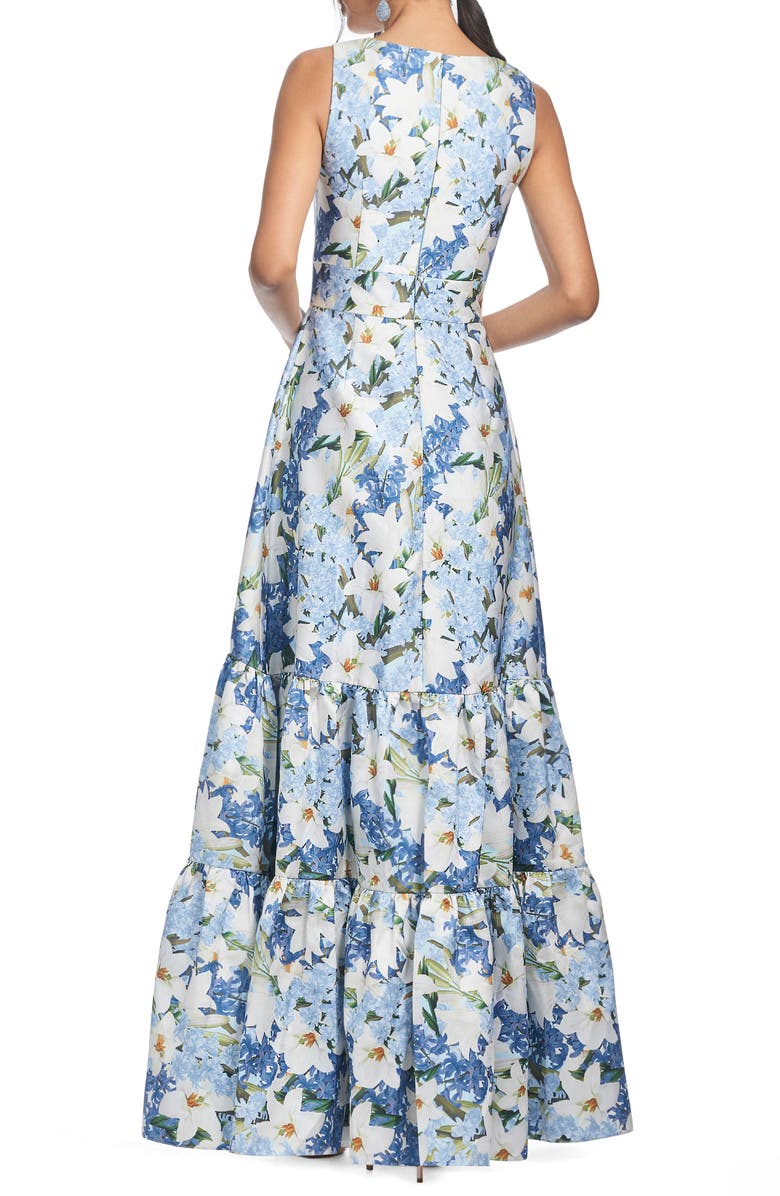 Reese Floral Sequin Sheath Gown