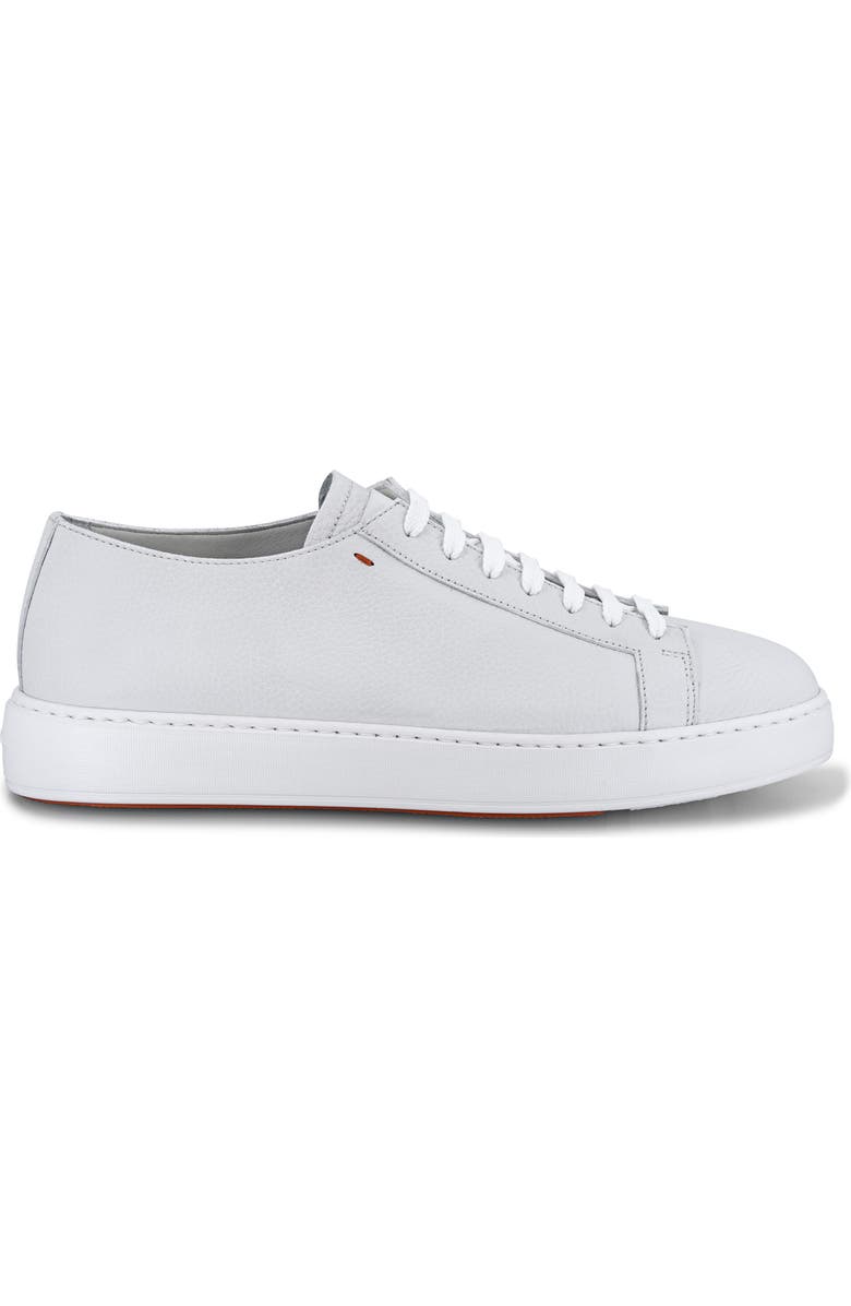 Santoni Biking Low Top Sneaker, Alternate, color, White