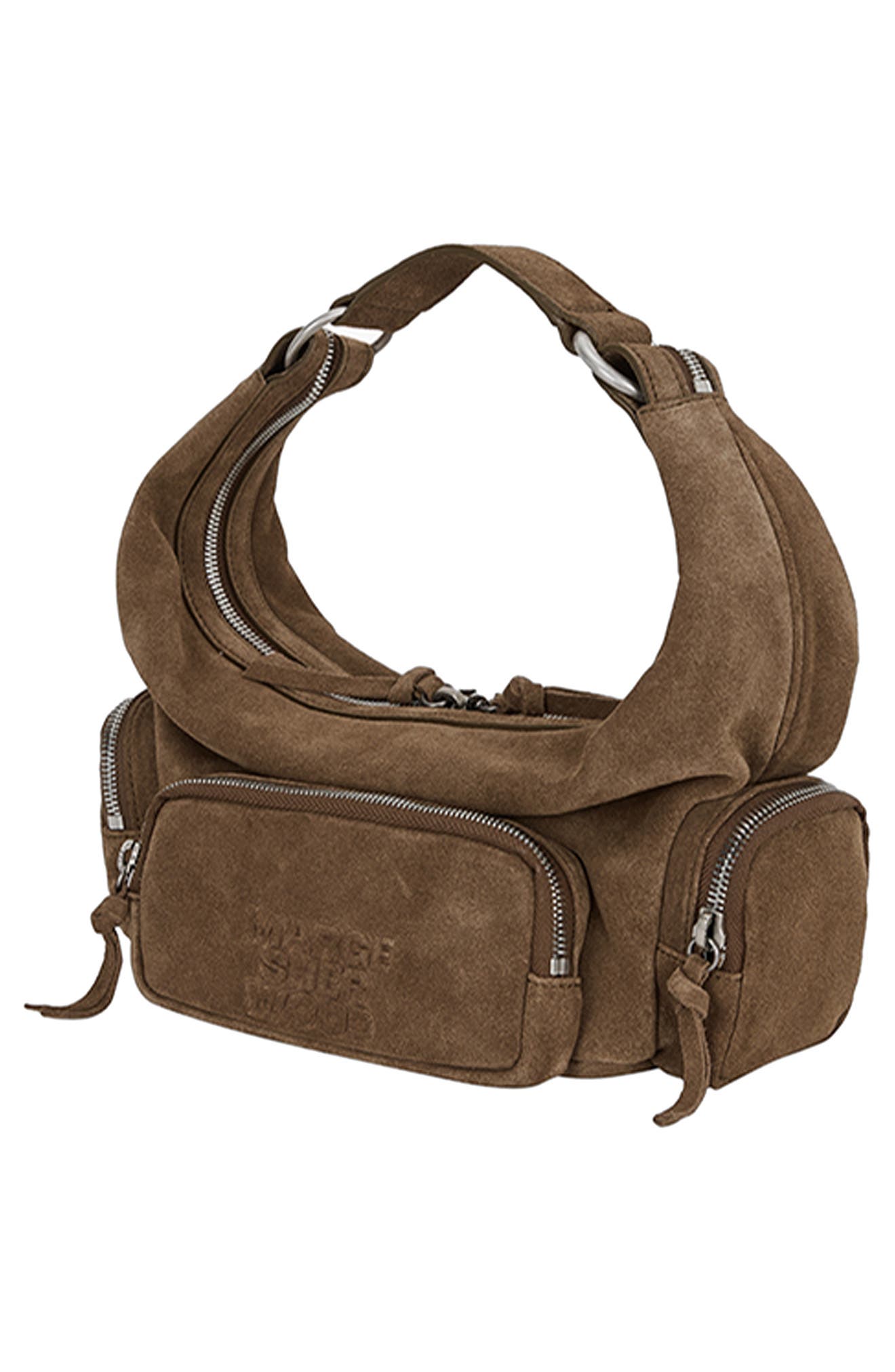 MARGESHERWOOD City Mini Suede Hobo Bag, Alternate, color, Cappuccino Suede