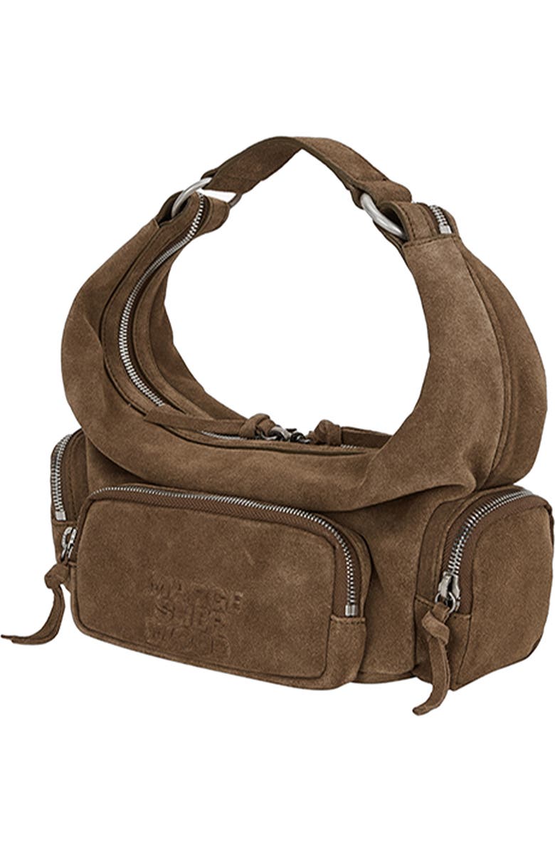 MARGESHERWOOD City Mini Suede Hobo Bag, Alternate, color, Cappuccino Suede