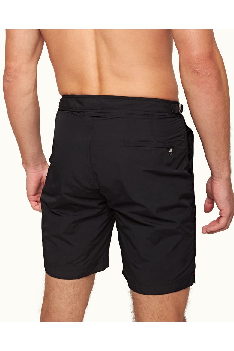 Dane Longest-Length Swim Shorts, Alternate, color, Black