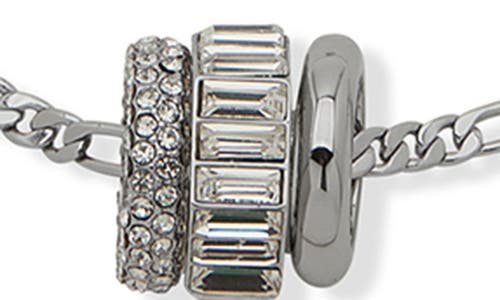 Dkny Pavé Baguette Roller Pendant Necklace