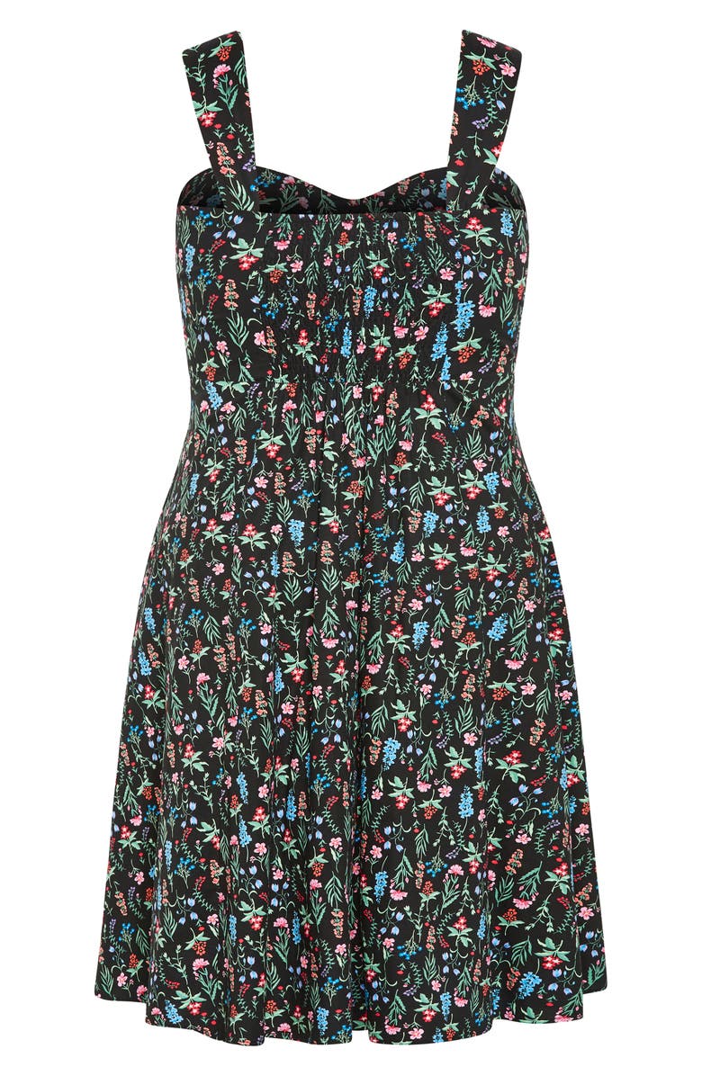City Chic Marylou Print Sleeveless Midi Dress, Alternate, color, 
