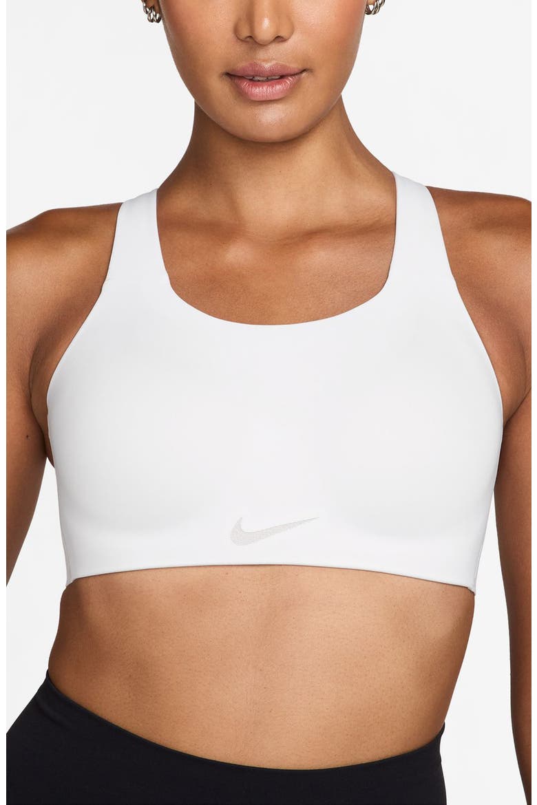 Rival Dri-FIT Sports Bra, Main, color, WHITE