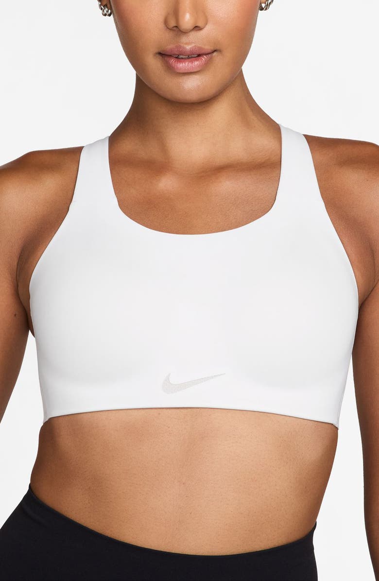 Nike Rival Dri-FIT Sports Bra, Main, color, White