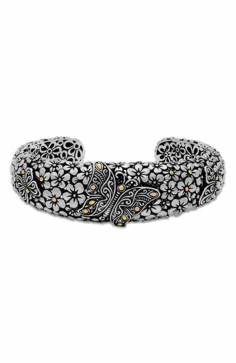 SAMUEL B. Butterfly Filigree Two-Tone Cuff Bracelet