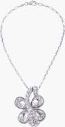 Modenaire Butterfly Crystal Drop Pendant Necklace