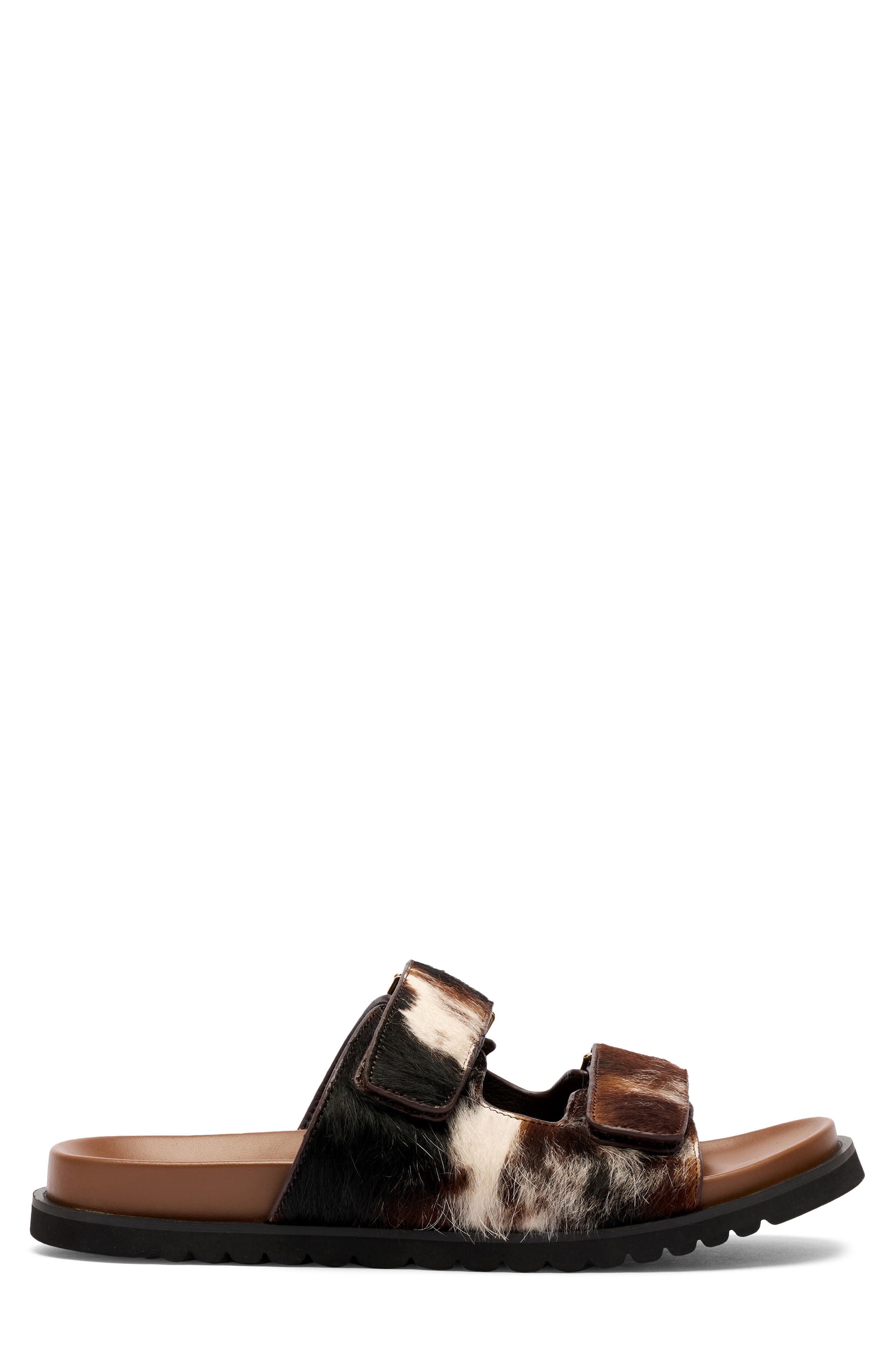 MARC NOLAN <p>Monaco Calf Hair Slide Sandal (Women)</p>, Alternate, color, Dark Horse