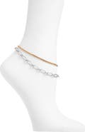 NORDSTROM RACK Set of 2 Chain Anklets