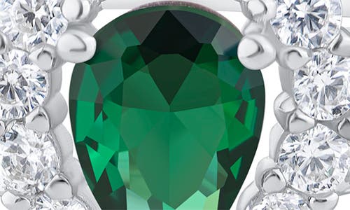 Cz By Kenneth Jay Lane Pear Cut Cubic Zirconia Halo Ring In Multi